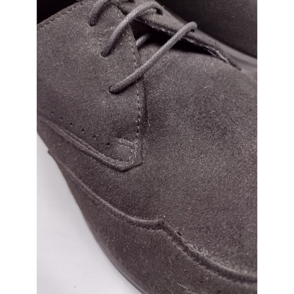 Men's Vegetarian Shoes Black 13 M Oxford Formal Vegan Suede Made In Portugal - Picture 4 of 11